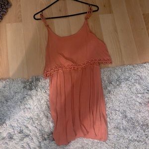 Peach/pink spaghetti strap dress